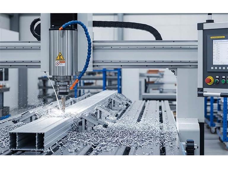 Profile end finishing machine for aluminum